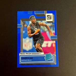 Kaiir Elam: Buffalo Bills, Cornerback 2022 Panini Press Proof & Rated Rookie